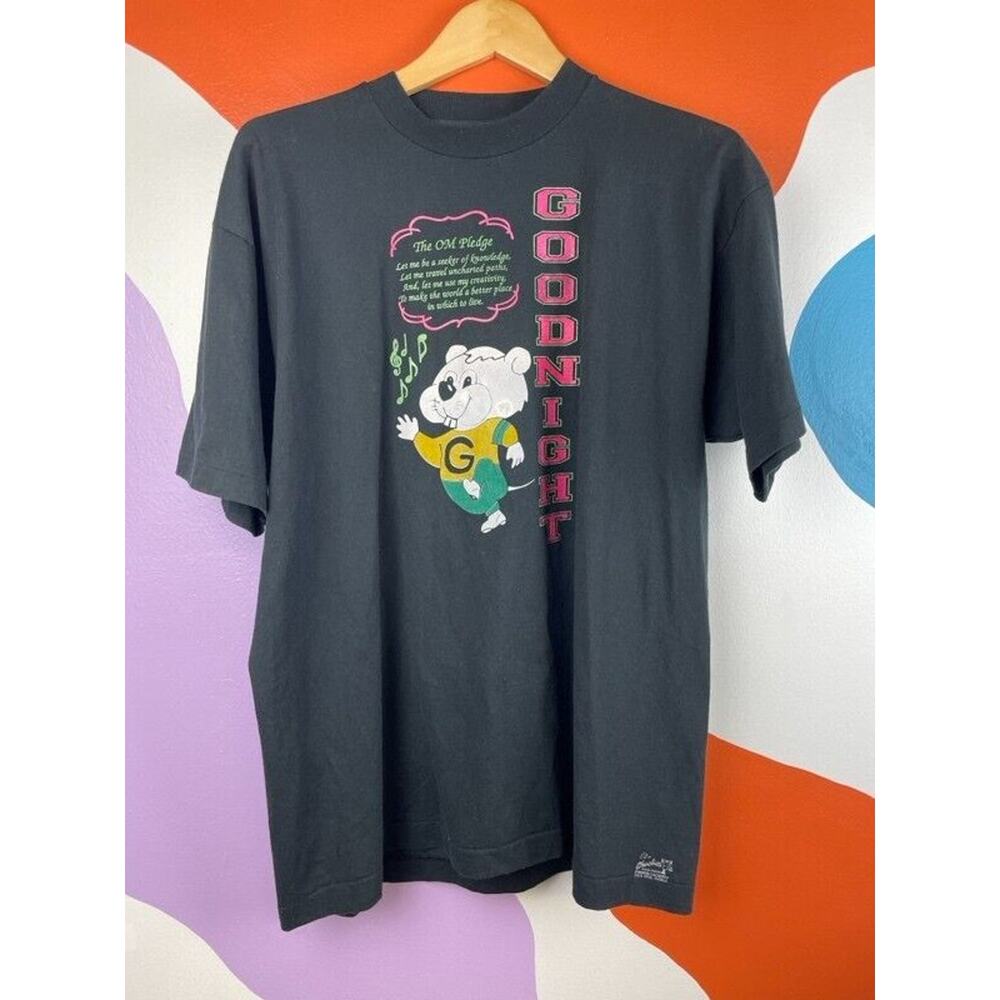 VTG Colorado Shirt Adult XL Goodnight Pueblo 90s Single Stitch Gopher Black